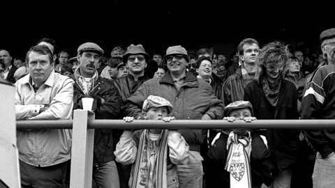 Wimbledon fans on terrace
