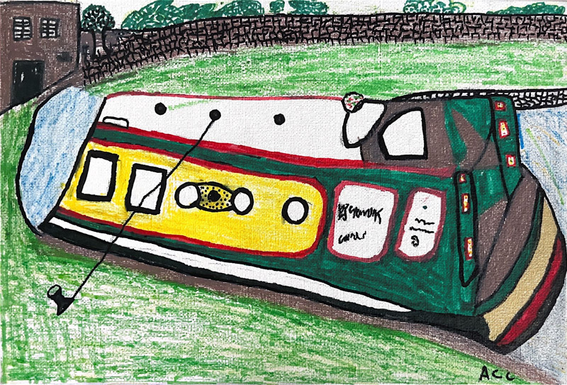 Canal boat painting